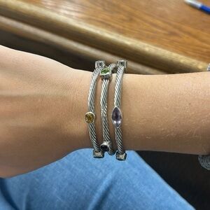 Silver Gemstone Bracelet